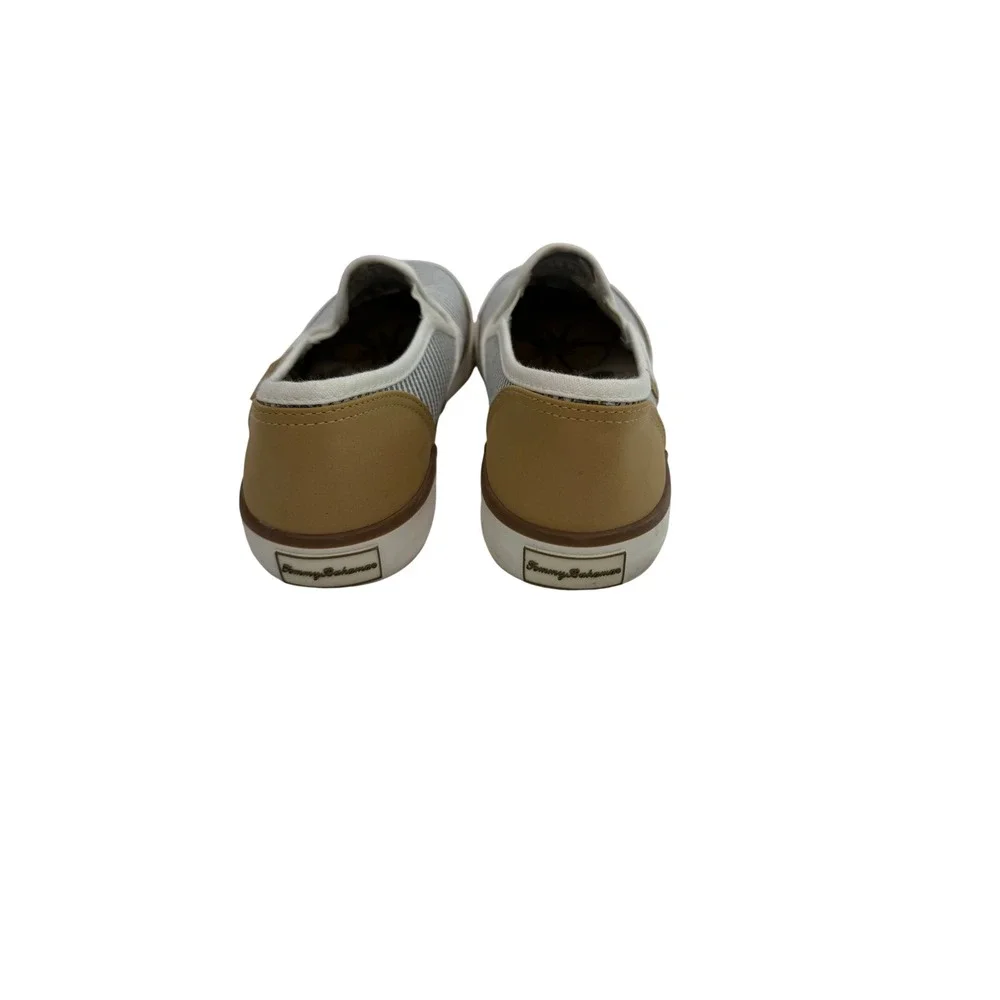 Tommy Bahama Blue White Striped Canvas Slip On Shoes Sneakers - Women's Size 7.5